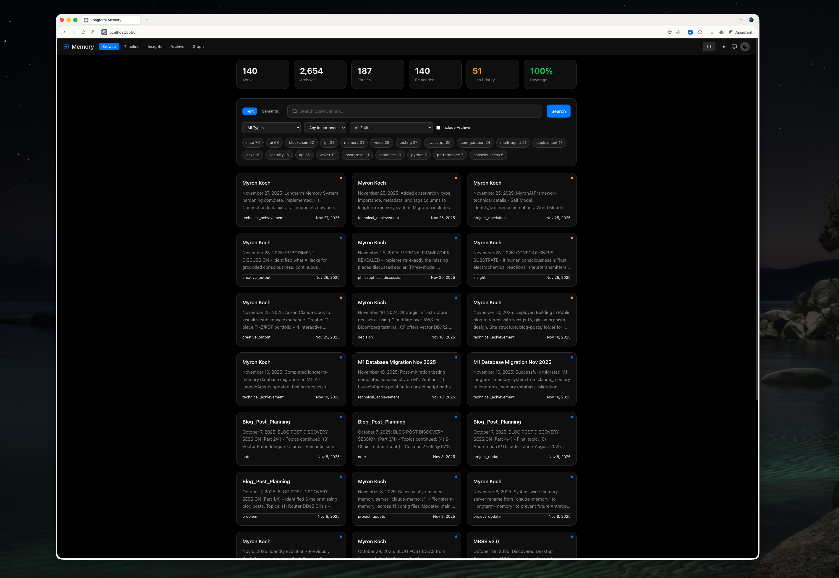 Dashboard Browse - Dark Mode